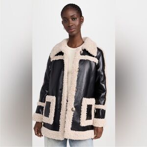 7 FOR ALL MANKIND Longline Faux Shearling Jacket